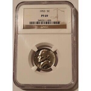 1953 Jefferson Nickel Proof PF69 NGC